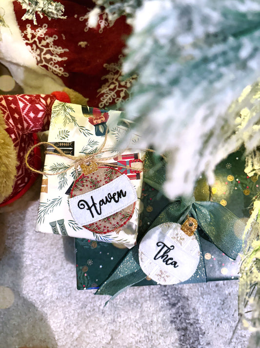 Custom Embroidered Ornament Tag