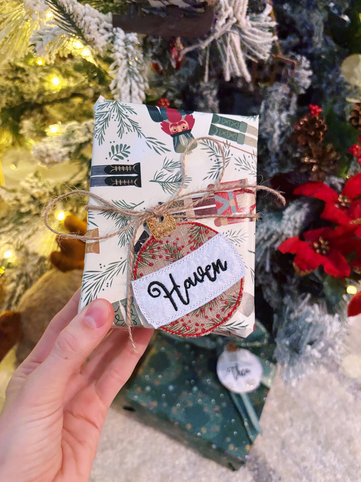 Custom Embroidered Ornament Tag